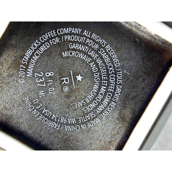 Starbucks Reserve Roastery 2017 Seattle Coffee Mug 8 Oz Metallic Square Base Di - Picture 2 of 7